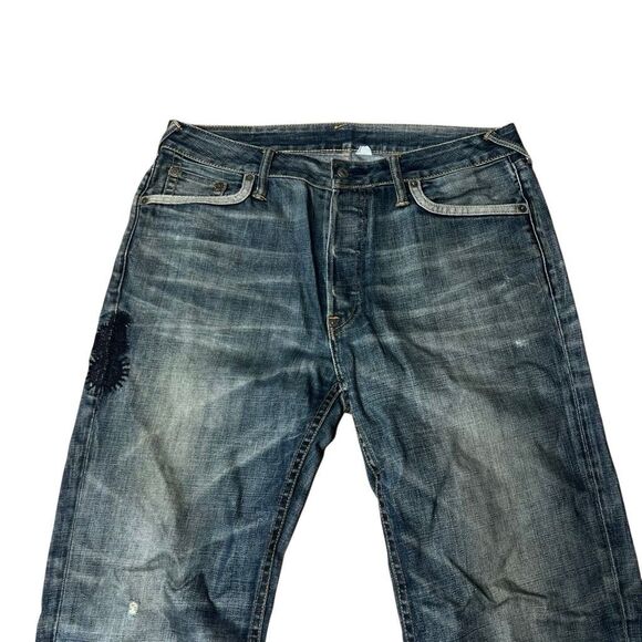 Vintage Y2K EVISU Embroidered Japanese Denim Jeans 34 X 32 Baggy Loose Skater - Picture 8 of 11